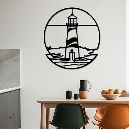 LIGHTHOUSE POINT - METAL WALL ART