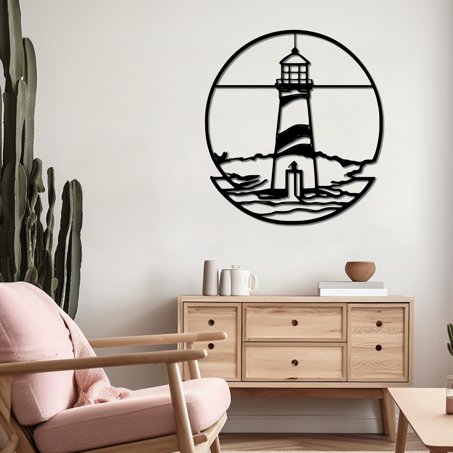 LIGHTHOUSE POINT - METAL WALL ART