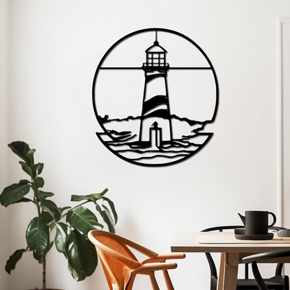 LIGHTHOUSE POINT - METAL WALL ART