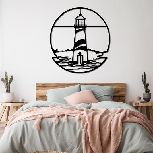 LIGHTHOUSE POINT - METAL WALL ART