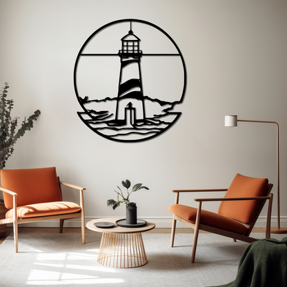 LIGHTHOUSE POINT - METAL WALL ART