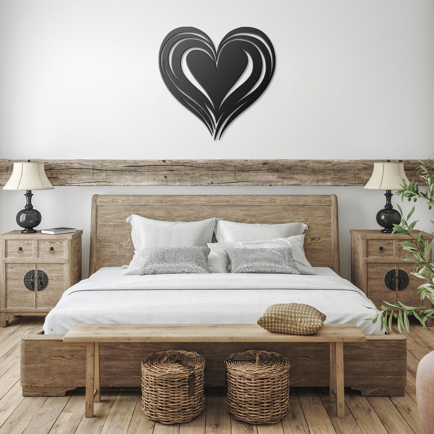 THE SHAPE OF LOVE - METAL WALL ART