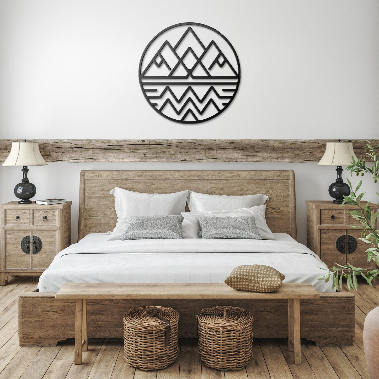 GEOMETRIC PEAKS - METAL WALL ART