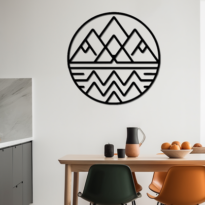 GEOMETRIC PEAKS - METAL WALL ART