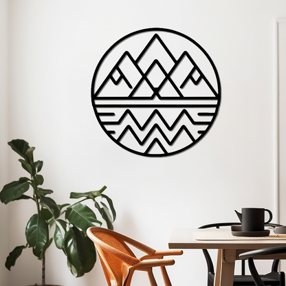 GEOMETRIC PEAKS - METAL WALL ART