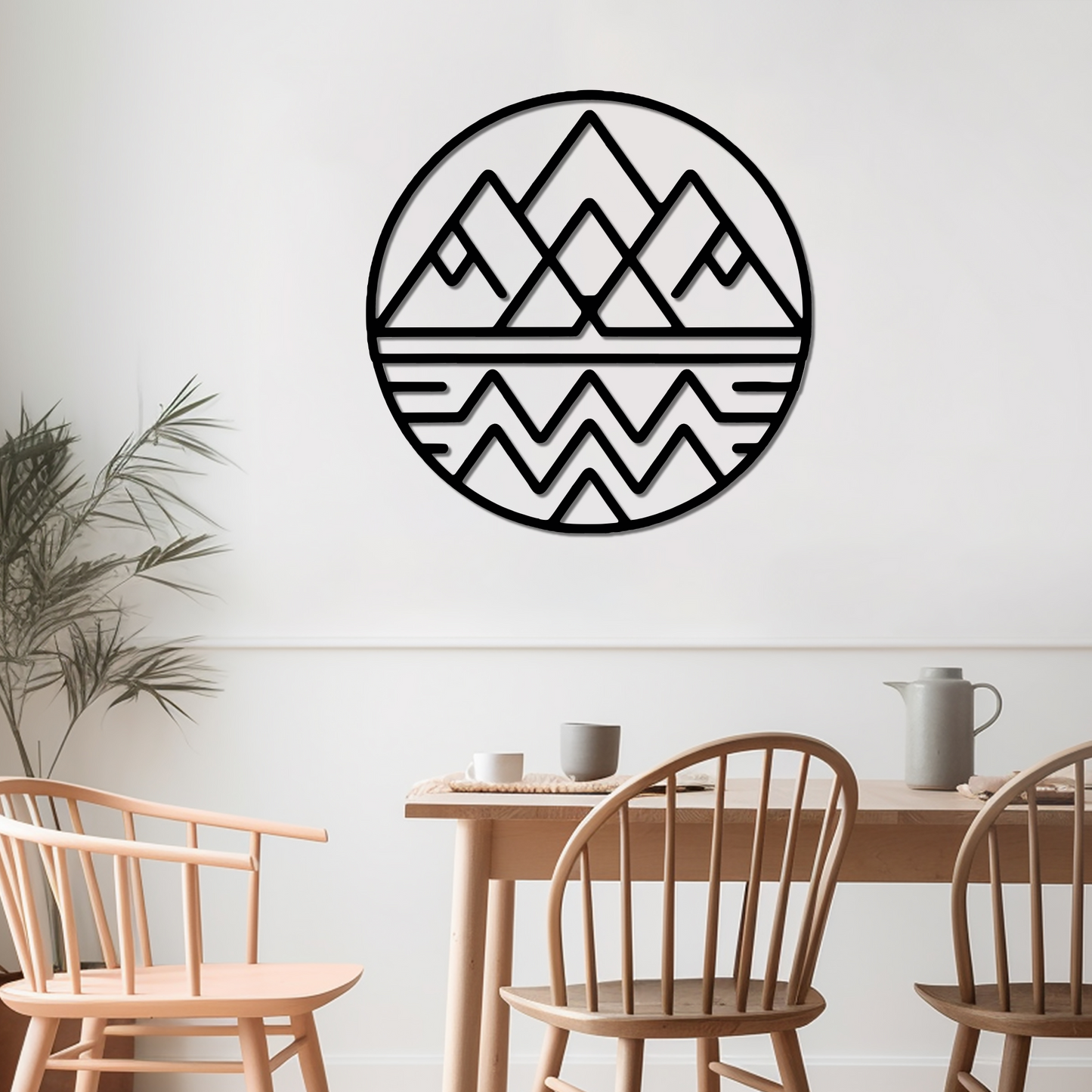 GEOMETRIC PEAKS - METAL WALL ART