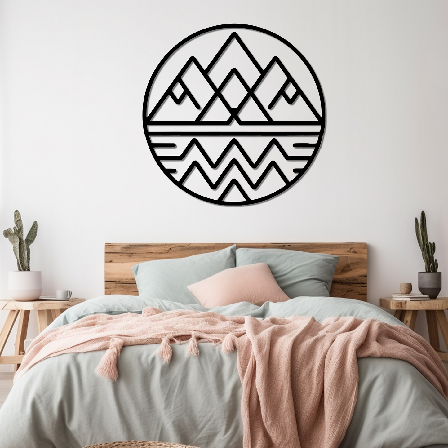 GEOMETRIC PEAKS - METAL WALL ART