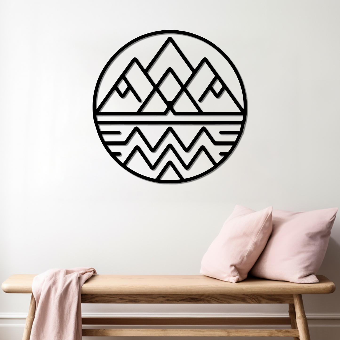 GEOMETRIC PEAKS - METAL WALL ART