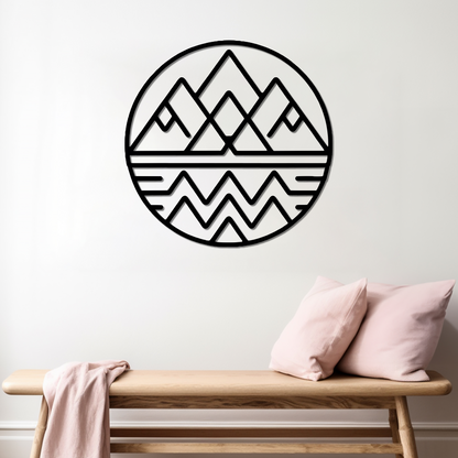 GEOMETRIC PEAKS - METAL WALL ART