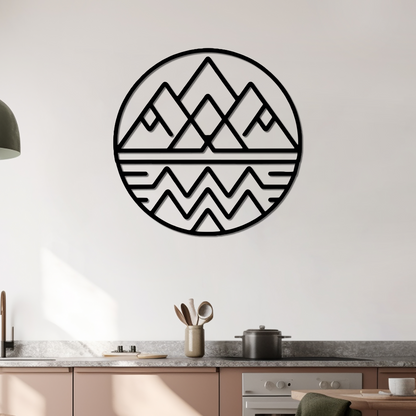 GEOMETRIC PEAKS - METAL WALL ART