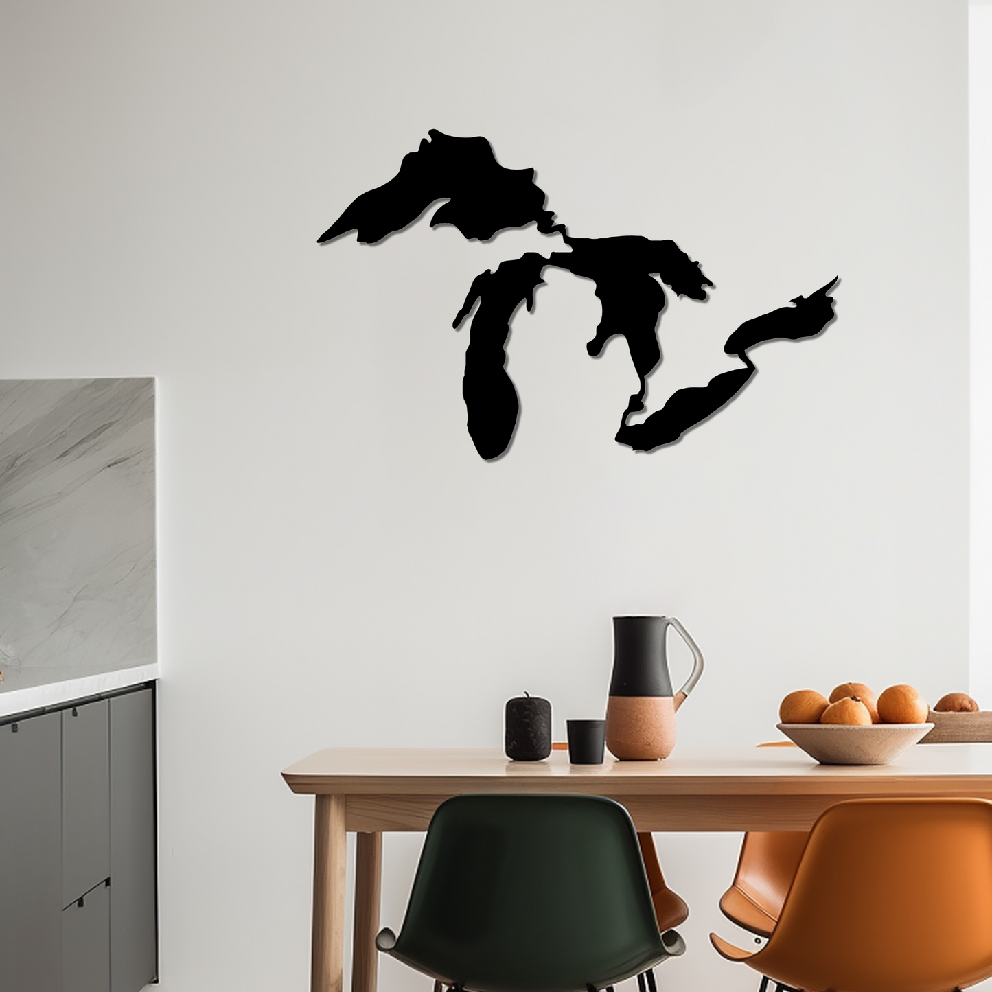 THE GREAT LAKES - METAL WALL ART