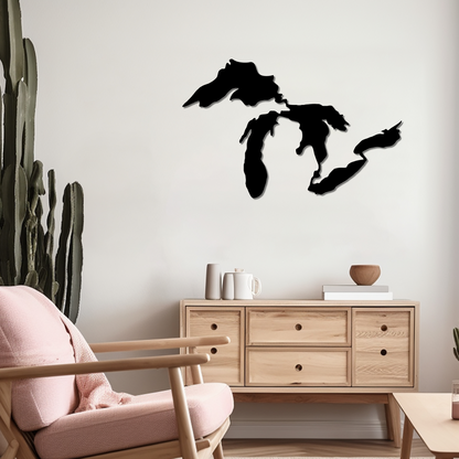 THE GREAT LAKES - METAL WALL ART