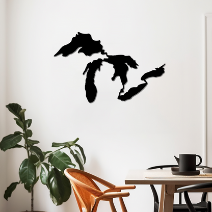 THE GREAT LAKES - METAL WALL ART