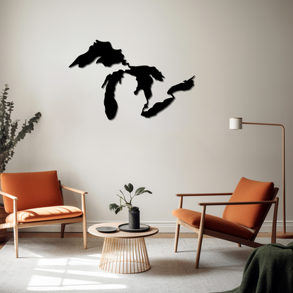 THE GREAT LAKES - METAL WALL ART