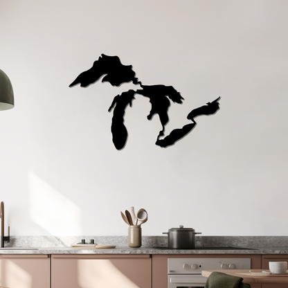 THE GREAT LAKES - METAL WALL ART