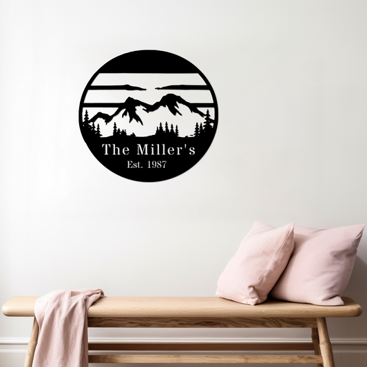 CUTOMIZED PEAKS - METAL WALL ART