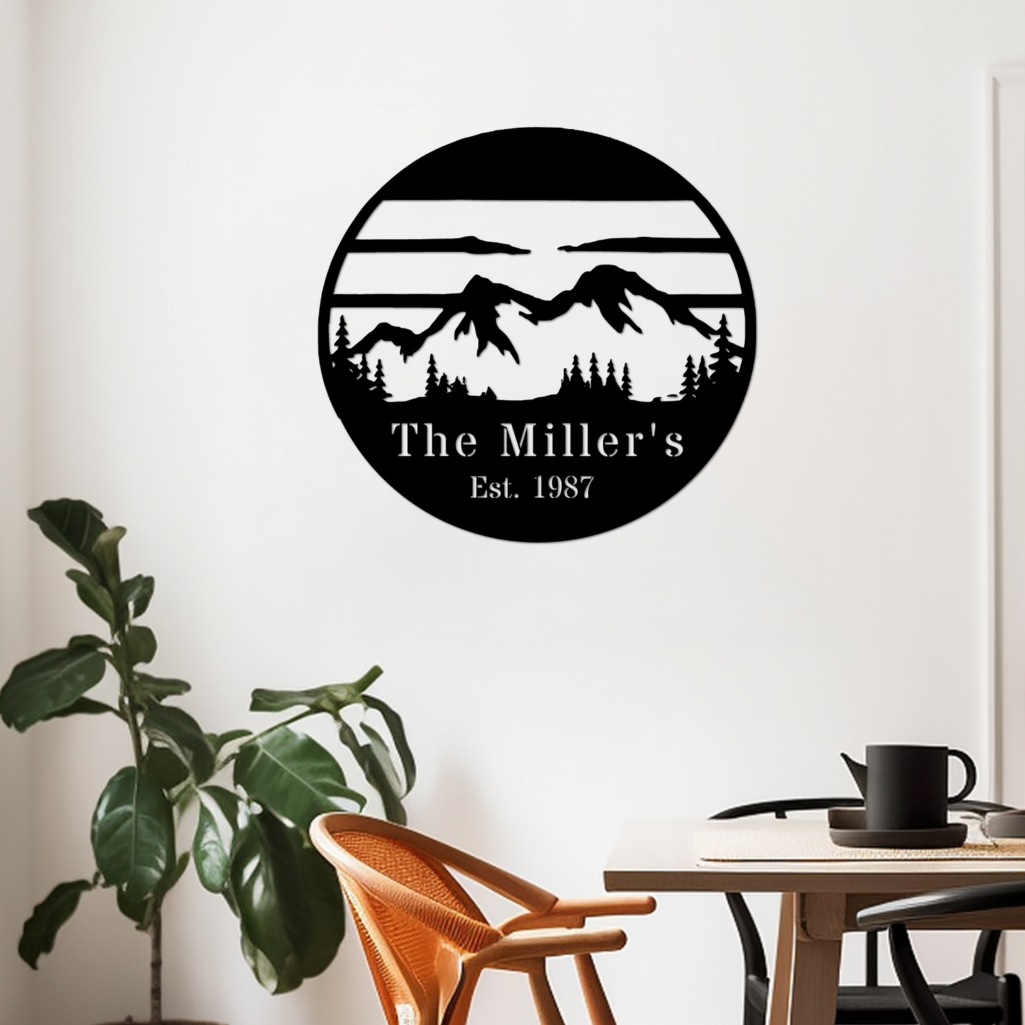 CUTOMIZED PEAKS - METAL WALL ART