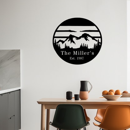 CUTOMIZED PEAKS - METAL WALL ART