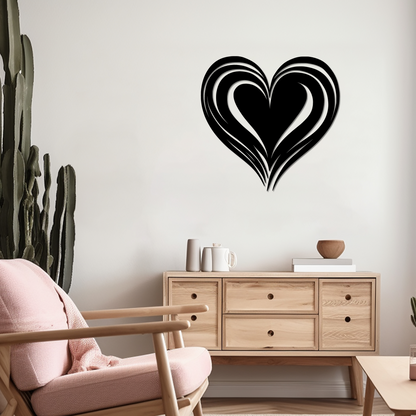 THE SHAPE OF LOVE - METAL WALL ART