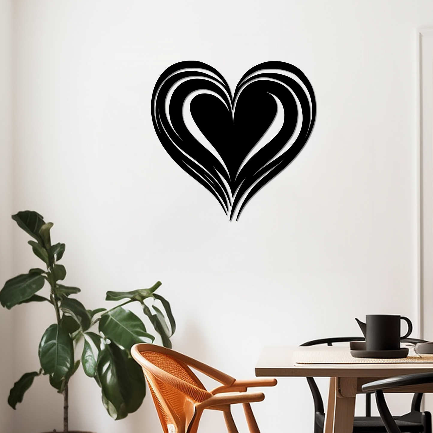 THE SHAPE OF LOVE - METAL WALL ART