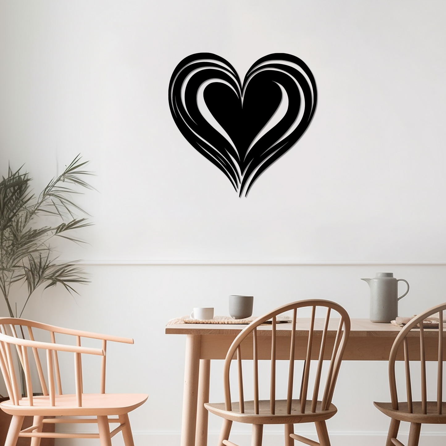 THE SHAPE OF LOVE - METAL WALL ART