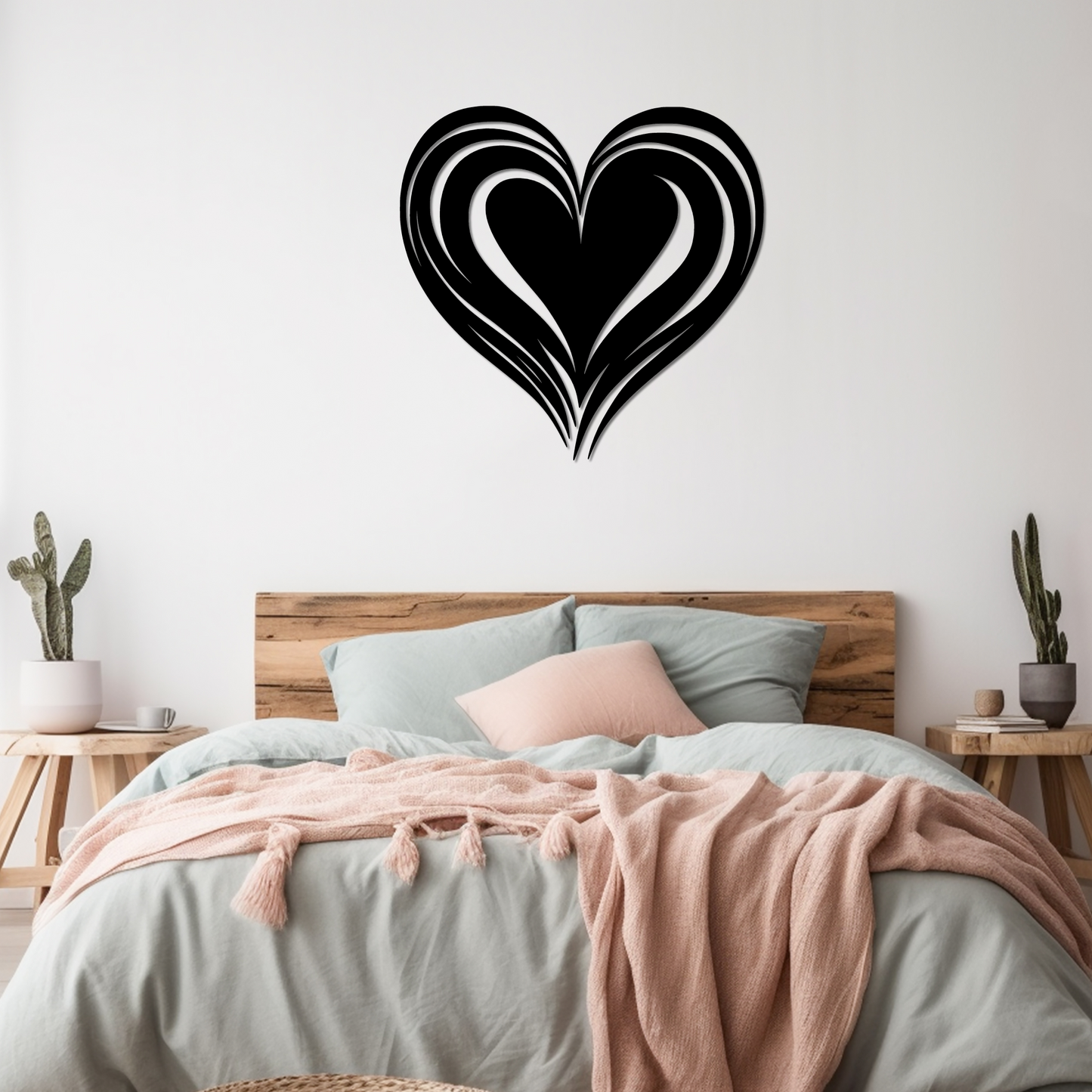 THE SHAPE OF LOVE - METAL WALL ART