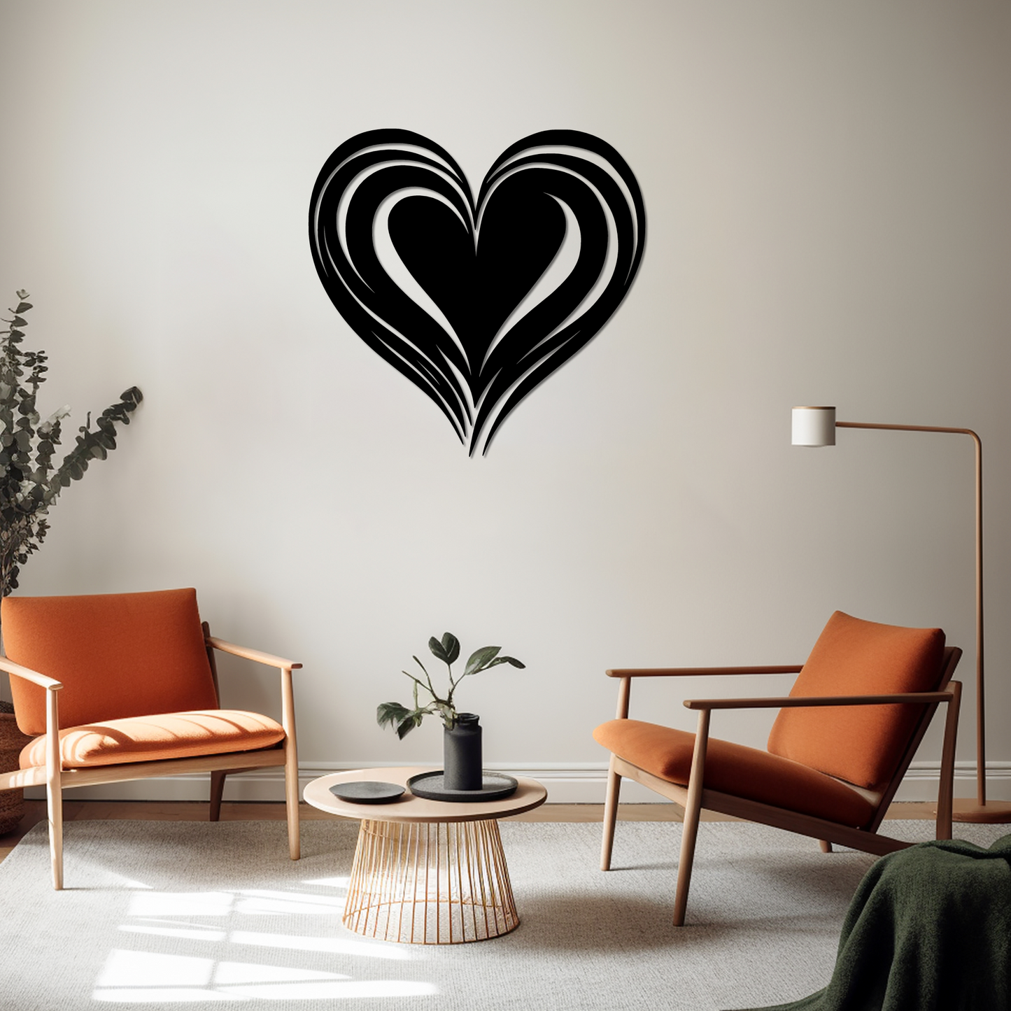 THE SHAPE OF LOVE - METAL WALL ART