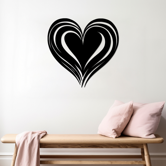 THE SHAPE OF LOVE - METAL WALL ART