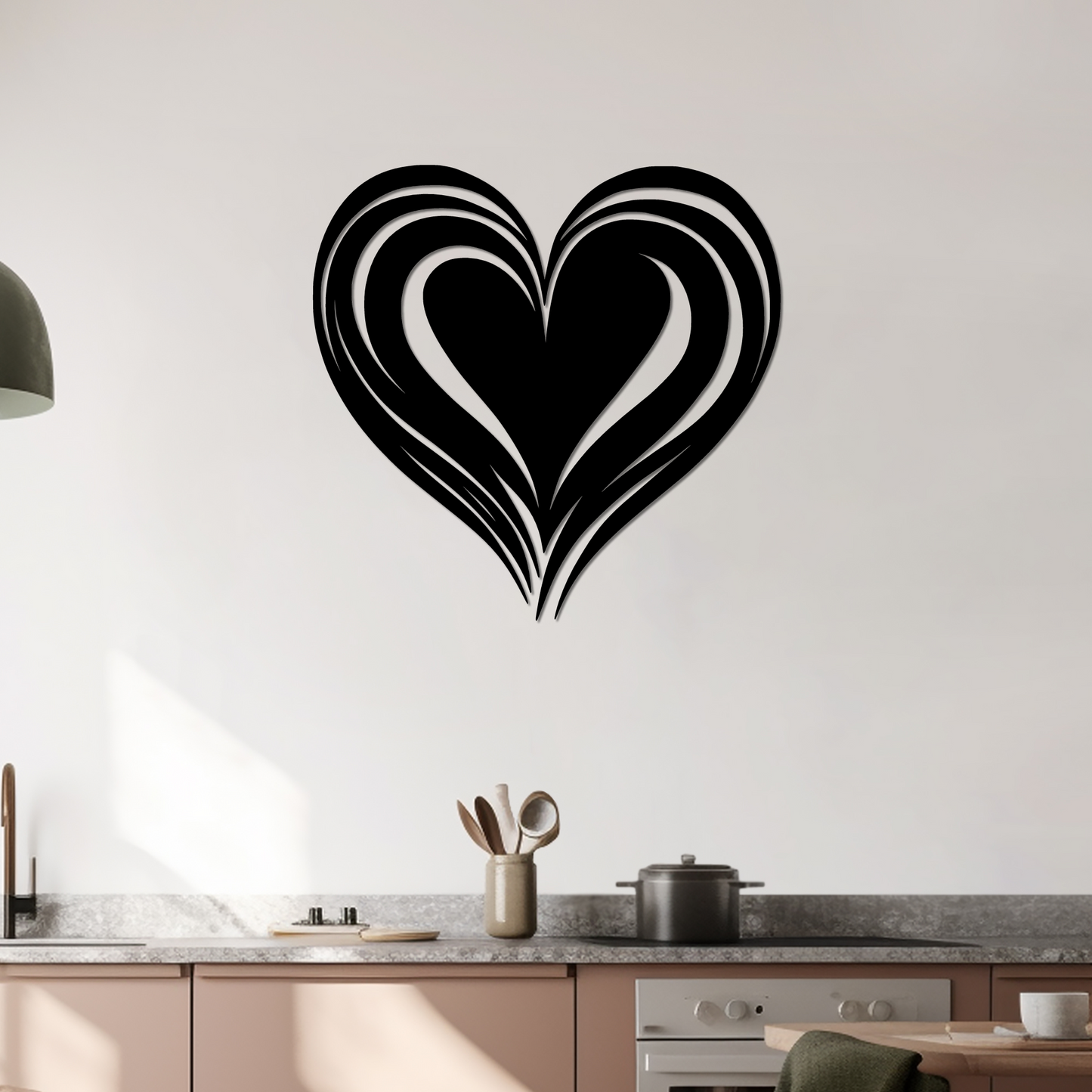 THE SHAPE OF LOVE - METAL WALL ART