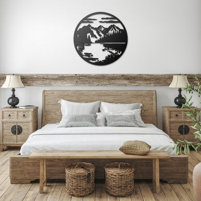 MOUNTAIN LAKE - METAL WALL ART