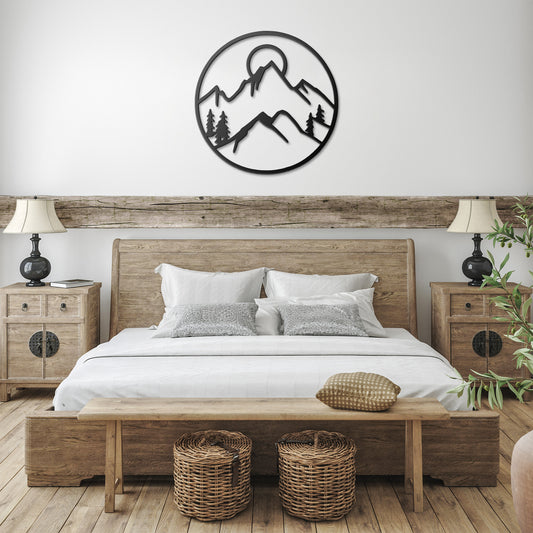 MOUNTAIN MOON - METAL WALL ART