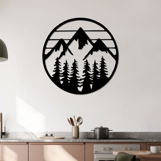 MOUNTAIN PINES - METAL WALL ART