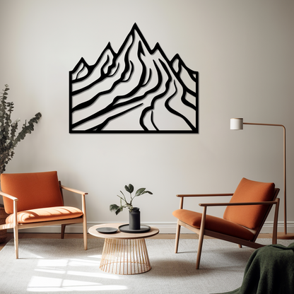 MOUNTAIN SLOPES - METAL WALL ART