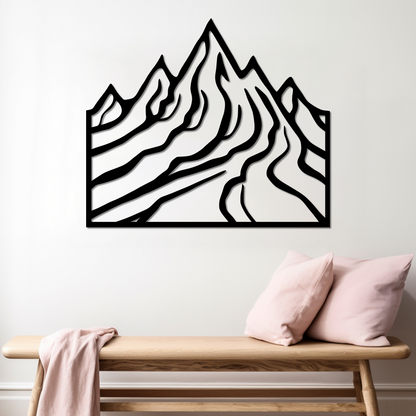 MOUNTAIN SLOPES - METAL WALL ART