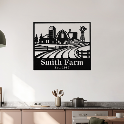 CUSTOM FARMHOUSE METAL WALL ART