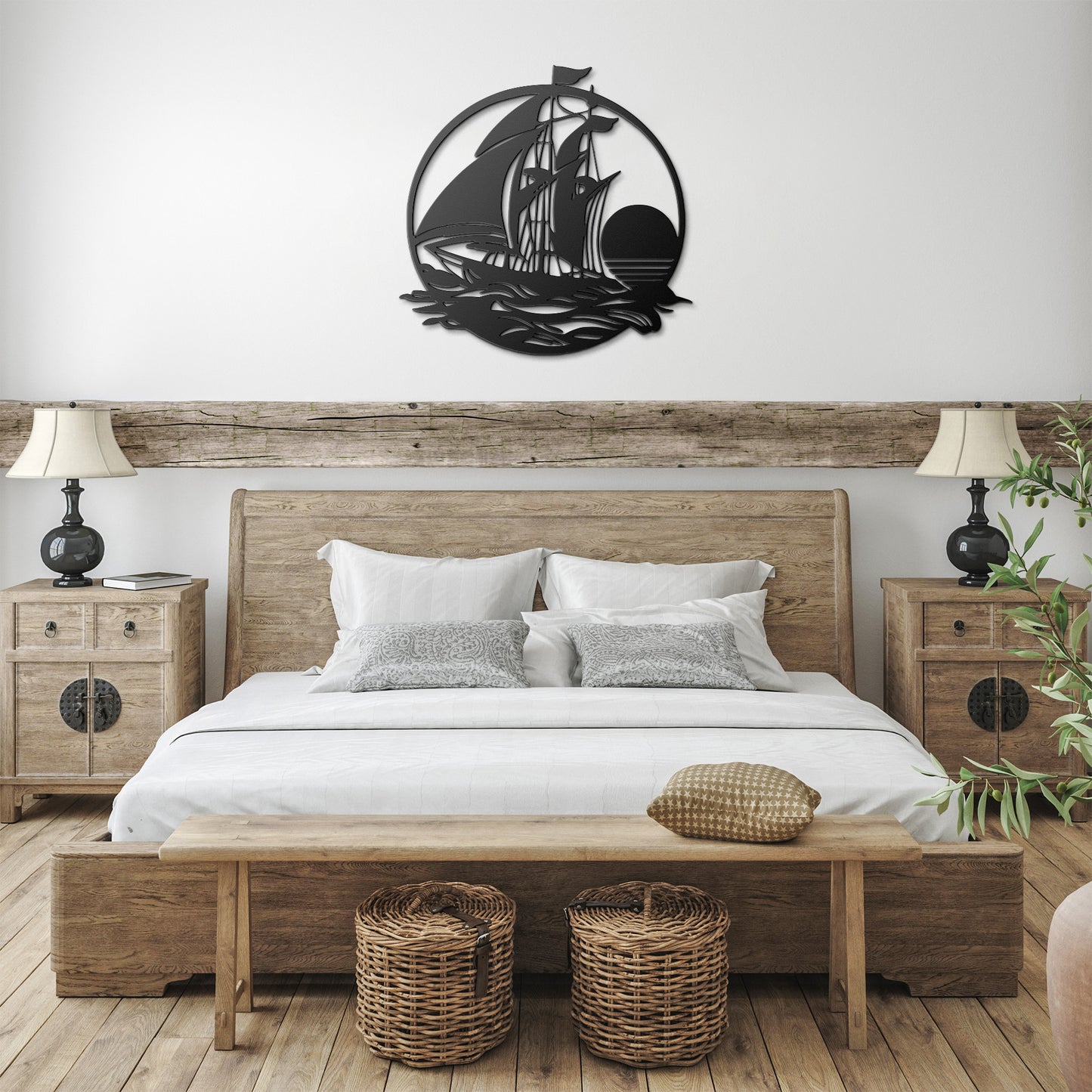 SAILING SCHOONER - METAL WALL ART