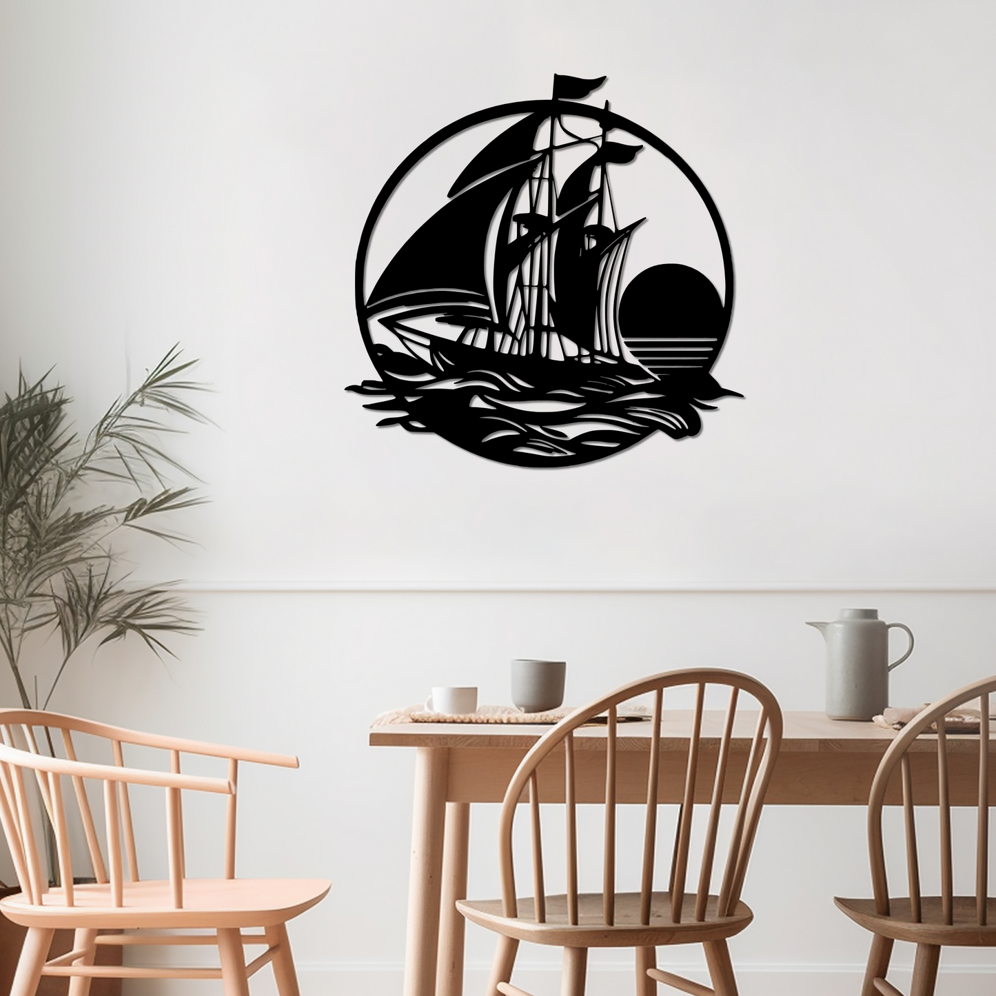 SAILING SCHOONER - METAL WALL ART