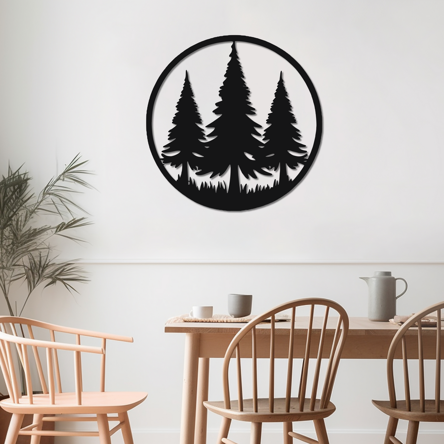 THREE LONE PINES - METAL WALL ART