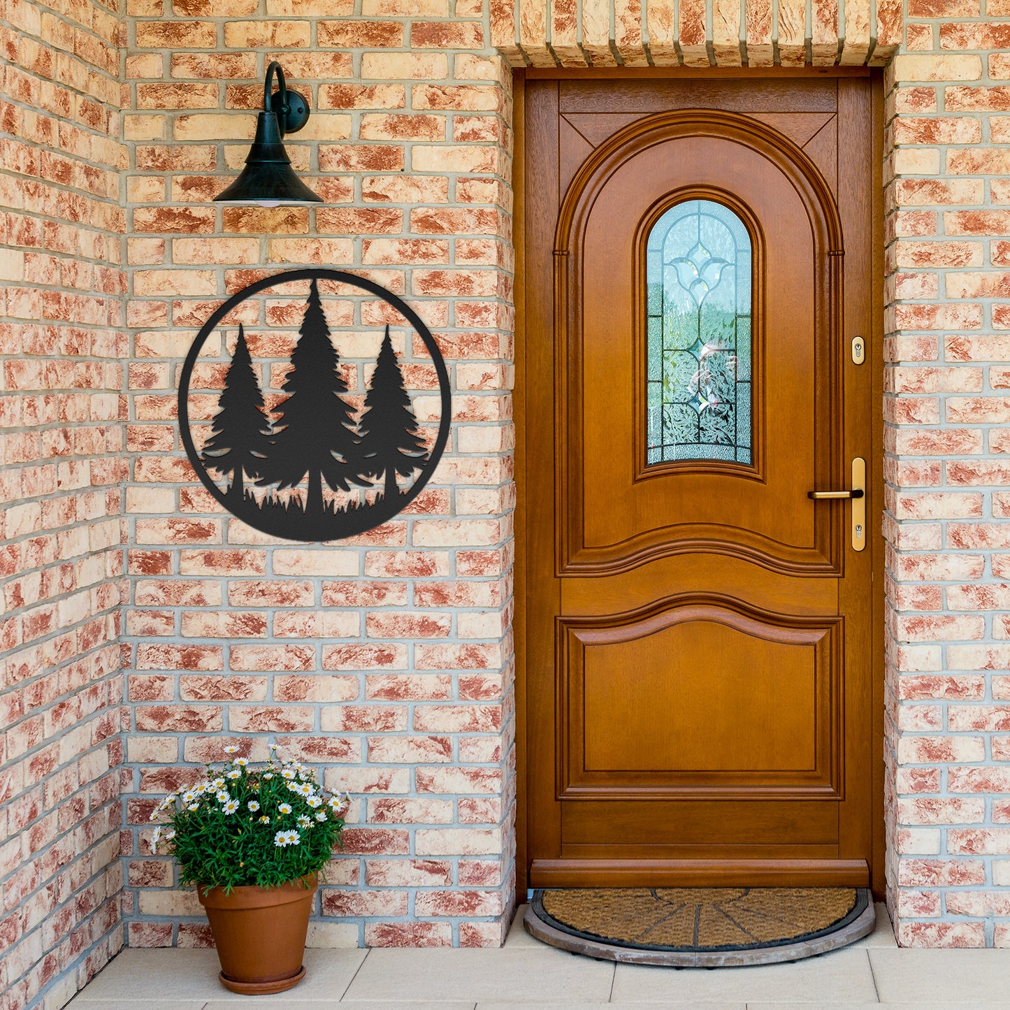 THREE LONE PINES - METAL WALL ART